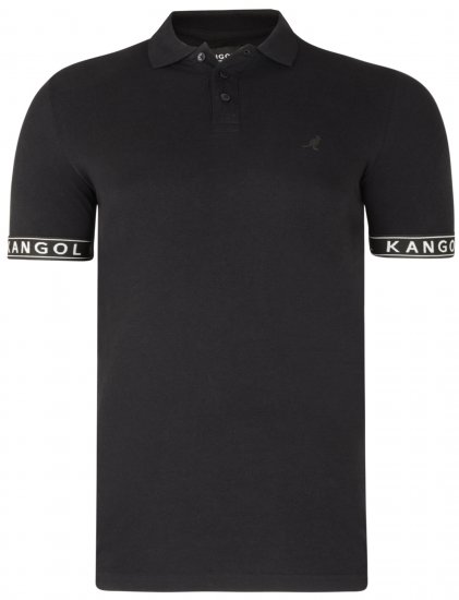 Kangol Steep Polo Black - Поло тениски - мъжки тениски с яка големи размери