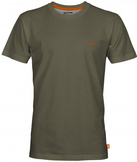 Motley Denim Stockholm T-shirt Dark Khaki - Тениски - мъжки тениски големи размери
