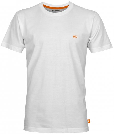Motley Denim Stockholm T-shirt White - Тениски - мъжки тениски големи размери