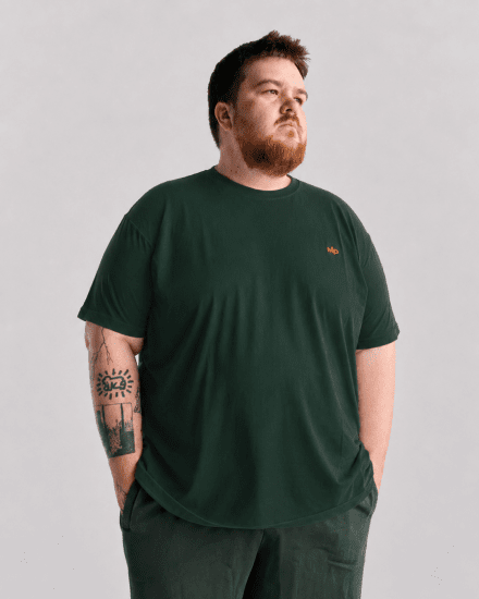 Motley Denim Stockholm T-shirt Racing Green - Тениски - мъжки тениски големи размери
