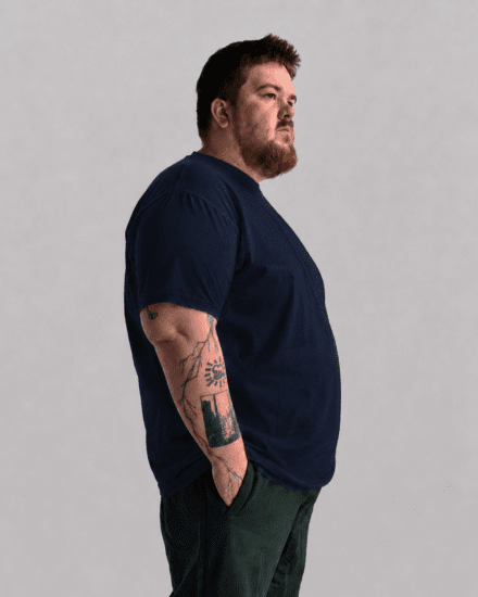 Motley Denim Stockholm T-shirt Navy - Тениски - мъжки тениски големи размери