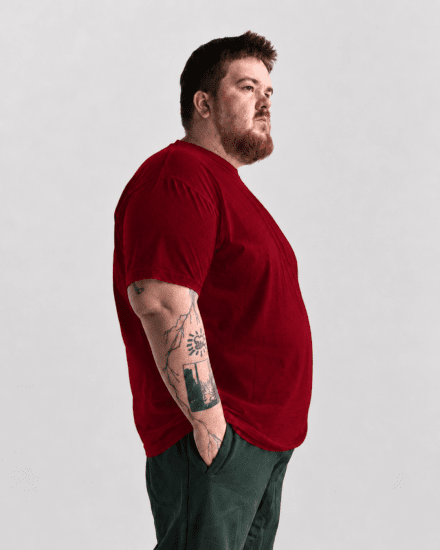 Motley Denim Stockholm T-shirt Red - Тениски - мъжки тениски големи размери