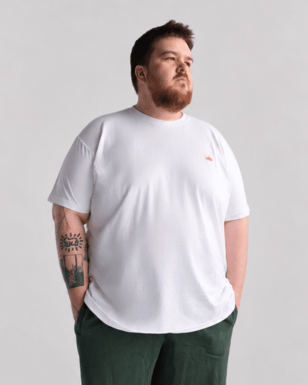 Motley Denim Stockholm T-shirt White - Тениски - мъжки тениски големи размери