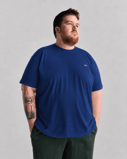 Motley Denim Stockholm T-shirt Royal Blue - Тениски - мъжки тениски големи размери