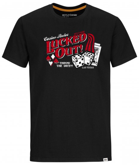 Motley Denim Stoke T-Shirt Black - Тениски - мъжки тениски големи размери