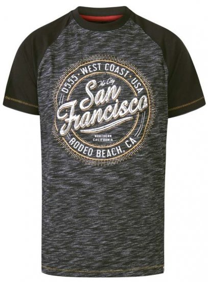 D555 Sunderland San Francisco T-Shirt Black Reno - Тениски - мъжки тениски големи размери