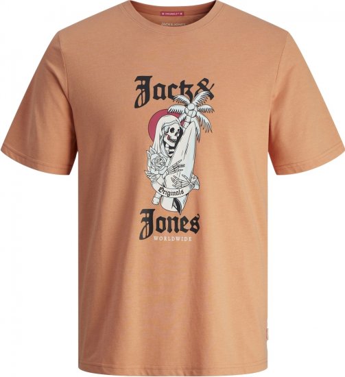 Jack & Jones JORCOCONUT T-shirt Canyon Sunset - Тениски - мъжки тениски големи размери