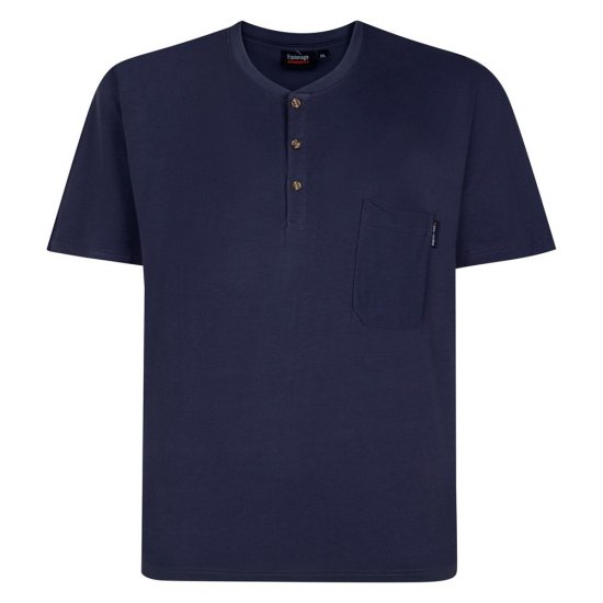 Espionage T447 Grandad Tee Черно - Тениски - мъжки тениски големи размери