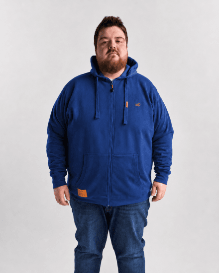 Motley Denim Copenhagen Hoodie Royal Blue - Суичъри & cуичъри с качулка - мъжки суичъри големи размери