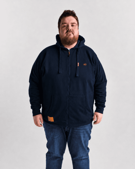 Motley Denim Copenhagen Hoodie Navy - Суичъри & cуичъри с качулка - мъжки суичъри големи размери
