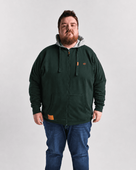 Motley Denim Copenhagen Hoodie Racing Green - Суичъри & cуичъри с качулка - мъжки суичъри големи размери