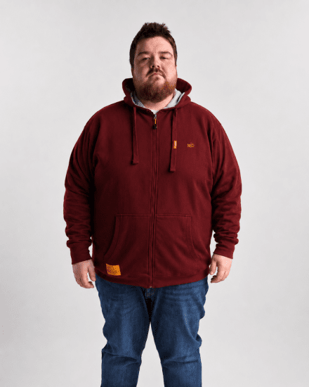 Motley Denim Copenhagen Hoodie Red - Суичъри & cуичъри с качулка - мъжки суичъри големи размери