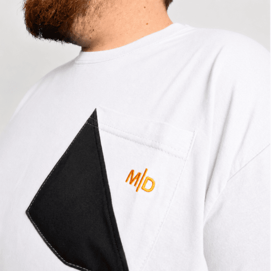 Motley Denim Milan Тениска Бял - Тениски - мъжки тениски големи размери
