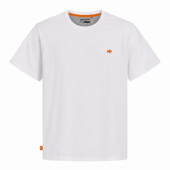 Motley Denim Stockholm T-shirt White - Тениски - мъжки тениски големи размери