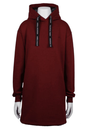 Nora Mikken KRISTINA Long Hoodie Burgundy - Суичъри & cуичъри с качулка - 