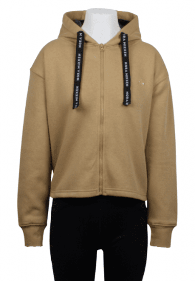 Nora Mikken GERTRUD Cropped Hoodie Camel - ДАМСКИ ДРЕХИ XS-XXL - 