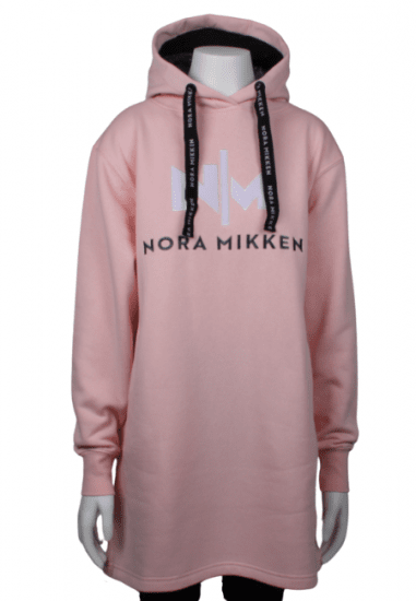 Nora Mikken KADRI WHITE Long Hoodie Pink - ДАМСКИ ДРЕХИ XS-XXL - 