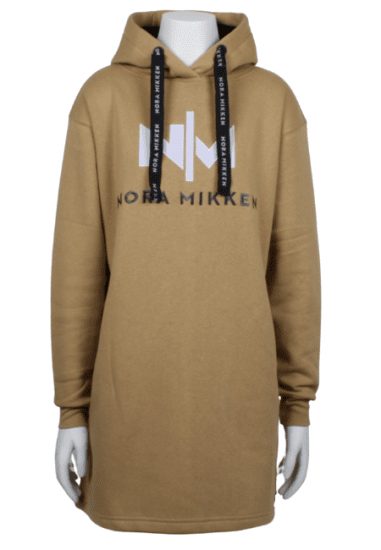 Nora Mikken KADRI WHITE Long Hoodie Camel - Суичъри & cуичъри с качулка - 