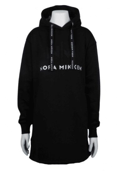 Nora Mikken KADRI Long Hoodie Black - Суичъри & cуичъри с качулка - 