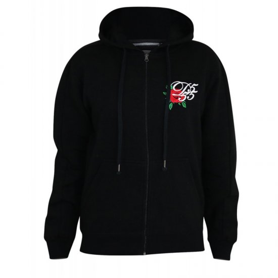 D555 Verlin Couture Full Zip Hoodie Black - Суичъри & cуичъри с качулка - мъжки суичъри големи размери