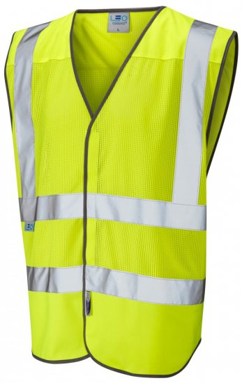 Leo Arlington Coolviz Waistcoat Hi-Vis Yellow - Работно облекло - мъжки работно облекло големи размери