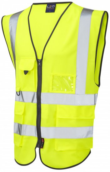 Leo Lynton Superior Waistcoat Hi-Vis Yellow - Работно облекло - мъжки работно облекло големи размери
