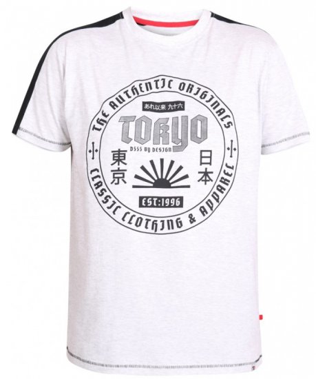 D555 Walton T-shirt White - Тениски - мъжки тениски големи размери