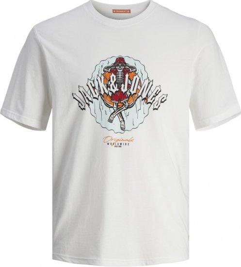 Jack & Jones JORCOCONUT T-shirt Bright White - Тениски - мъжки тениски големи размери