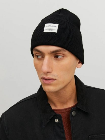 Jack & Jones Long Knit Плетена шапка Черно - Плетени шапки - 