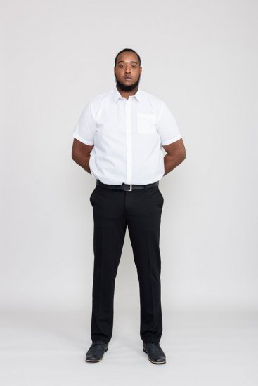 D555 Yarmouth Four Way Stretch Trouser With Flexible Waistband Black - Дънки и панталони - мъжки Дънки и панталони големи размери