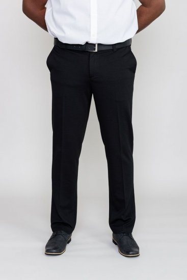 D555 Yarmouth Four Way Stretch Trouser With Flexible Waistband Black - Дънки и панталони - мъжки Дънки и панталони големи размери