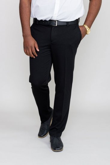 D555 Yarmouth Four Way Stretch Trouser With Flexible Waistband Black - Дънки и панталони - мъжки Дънки и панталони големи размери
