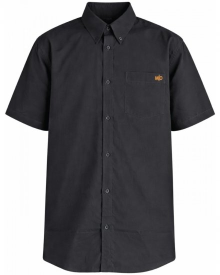 Motley Denim Zagreb Риза с къс ръкав Антрацит - Ризи - мъжки ризи големи размери