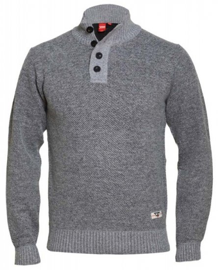D555 Zane Sweater Grey - Суичъри & cуичъри с качулка - мъжки суичъри големи размери