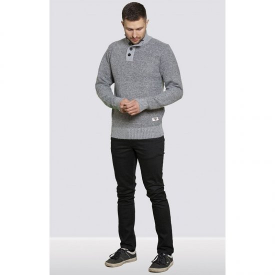 D555 Zane Sweater Grey - Суичъри & cуичъри с качулка - мъжки суичъри големи размери